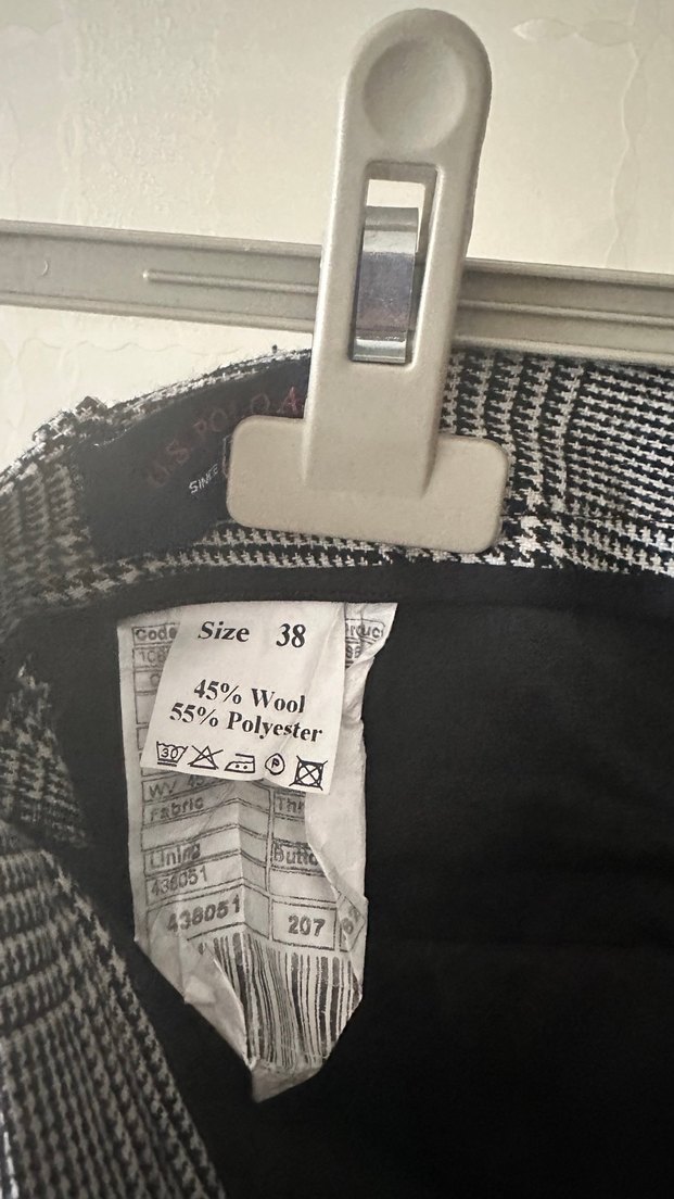 Gri Ekose Pilili Kadın Kumaş Pantolon-Yündür - Görsel 4