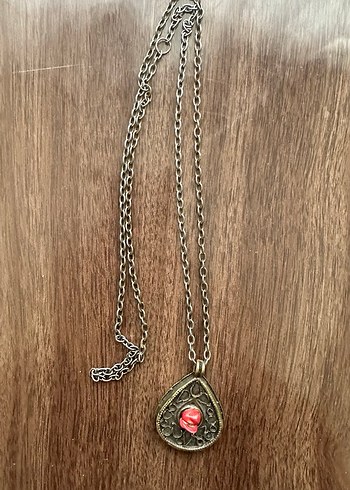 Uzun Zincirli Renkli Nakışlı Bohem Kolye - Görsel 2