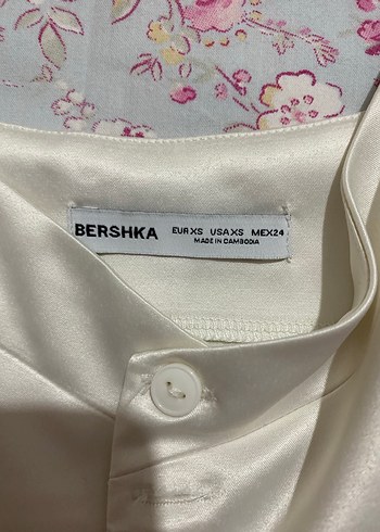 Bershka beyaz saten büstiyer top üst - Görsel 2