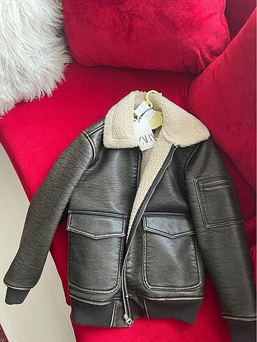 11-12 Yaş Beden haki Renk Zara erkek çocuk mont