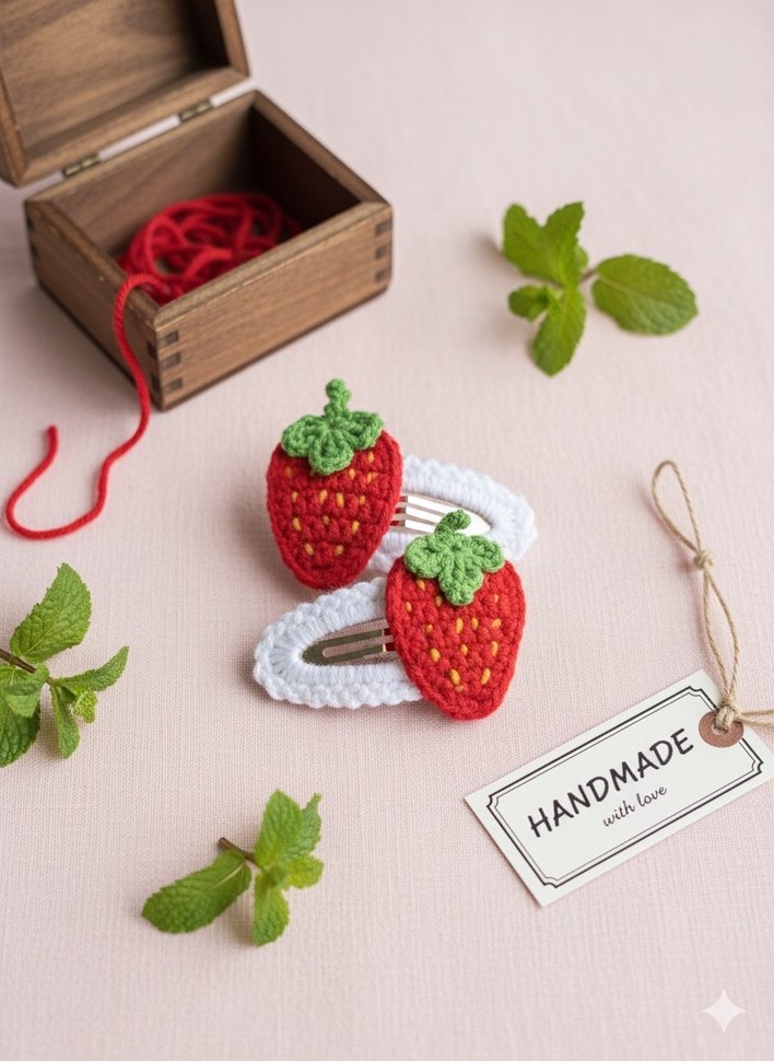 ÖRGÜ TOKA ÇİLEK - Görsel 2