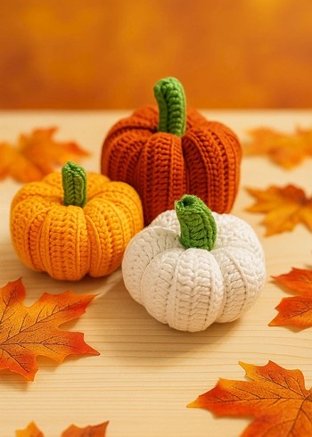 Örgü  Bal Kabağı Dekorları - Görsel 2