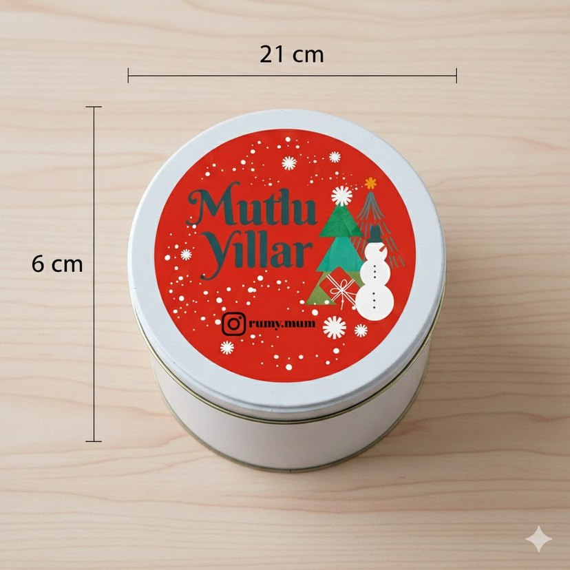 Mutlu Yıllar Temalı Metal Kutuda 50'li Çikolata - Görsel 2