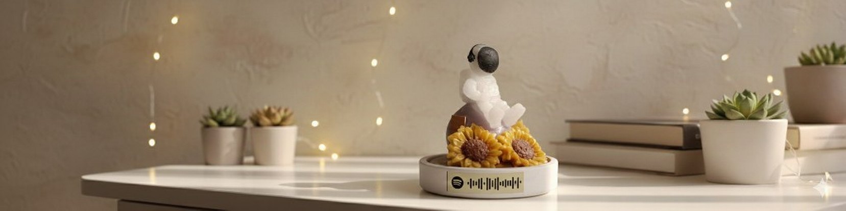 Spotify Kodlu Astronot Figürlü Mum - Görsel 2