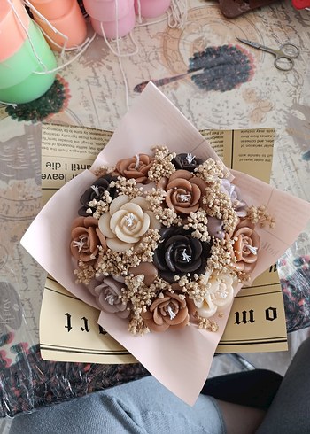 Orta boy mum buketi - Görsel 3