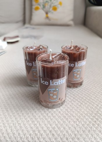 Buzlu Latte Görünümlü Mum Seti - Görsel 2