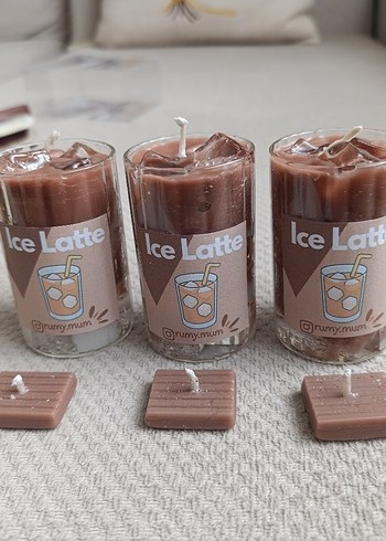 Buzlu Latte Görünümlü Mum Seti - Görsel 8