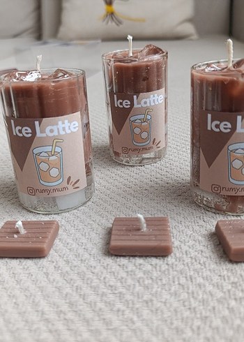 Buzlu Latte Görünümlü Mum Seti - Görsel 10