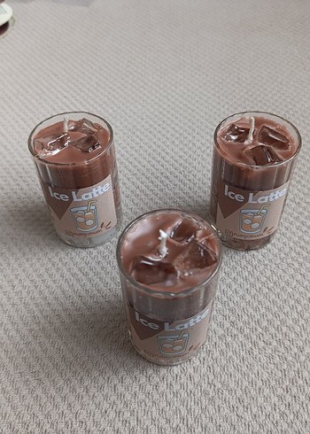 Buzlu Latte Görünümlü Mum Seti - Görsel 4