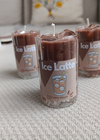 Buzlu Latte Görünümlü Mum Seti - Görsel 11