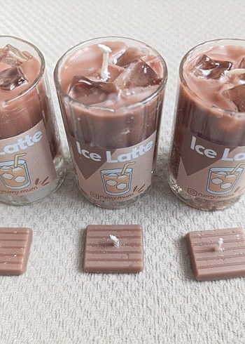 Buzlu Latte Görünümlü Mum Seti - Görsel 7