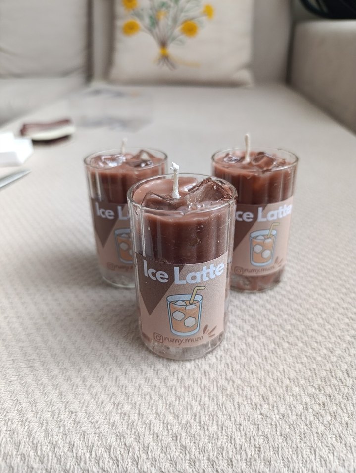 Buzlu Latte Görünümlü Mum Seti - Görsel 2