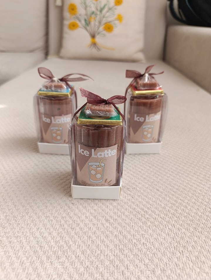 Buzlu Latte Görünümlü Mum Seti - Görsel 5