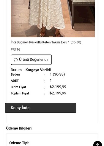 m Beden beyaz Renk Tesettür etekli takım