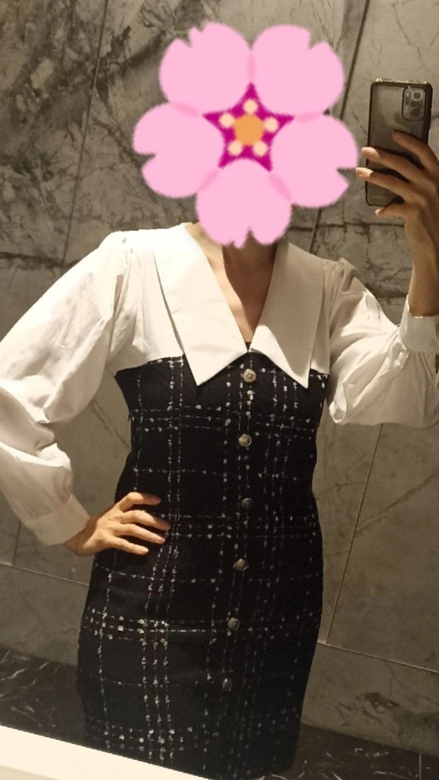 Tüvit V Yaka Düğmeli Elbise - Görsel 2