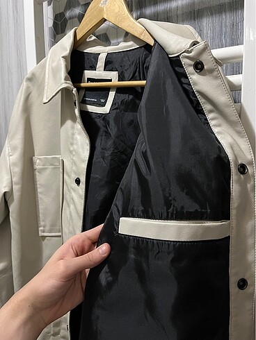 s Beden BERSHKA OVERSIZE DERİ CEKET