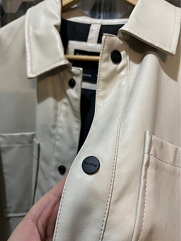 Bershka BERSHKA OVERSIZE DERİ CEKET