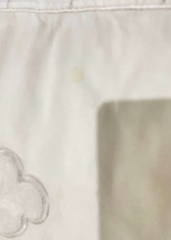 Nakışlı Beyaz Pamuklu Bebek Uyku Seti - Görsel 4