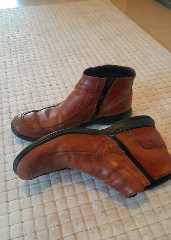 Diğer Klasik Kahverengi Fermuarli Erkek Deri Bot