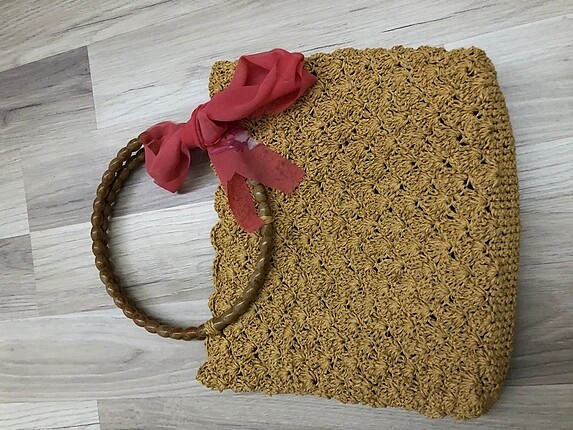 Beden 25 * 30 cm el emeği kağıt ip çanta