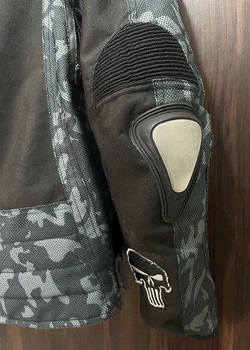 Erkek Gri Biker Mont PROSEV - Görsel 6