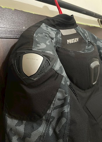 Erkek Gri Biker Mont PROSEV - Görsel 5