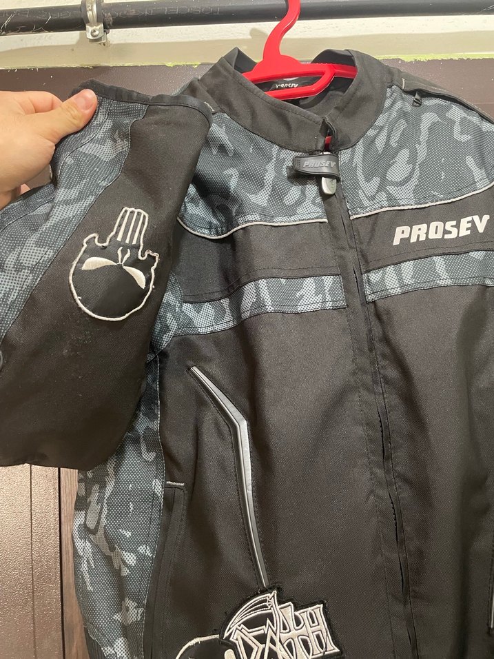 Erkek Gri Biker Mont PROSEV - Görsel 2