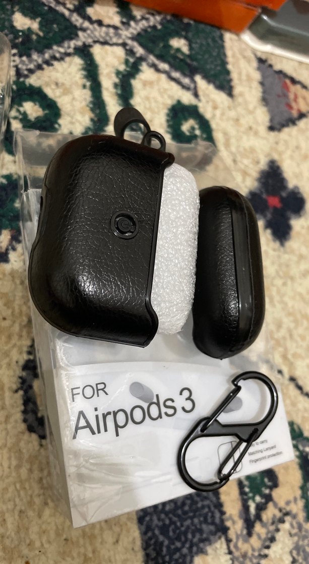 Siyah Airpods 3 Kılıfı - Özel Tasarım Deri - Görsel 3