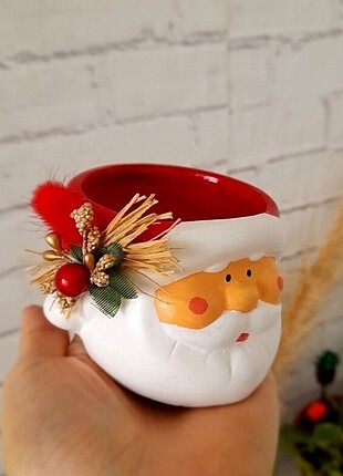 4 adet noel baba saksı 