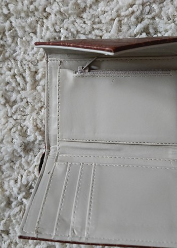 Kahverengi Yılan Desenli Kadın Deri cüzdan - Görsel 2