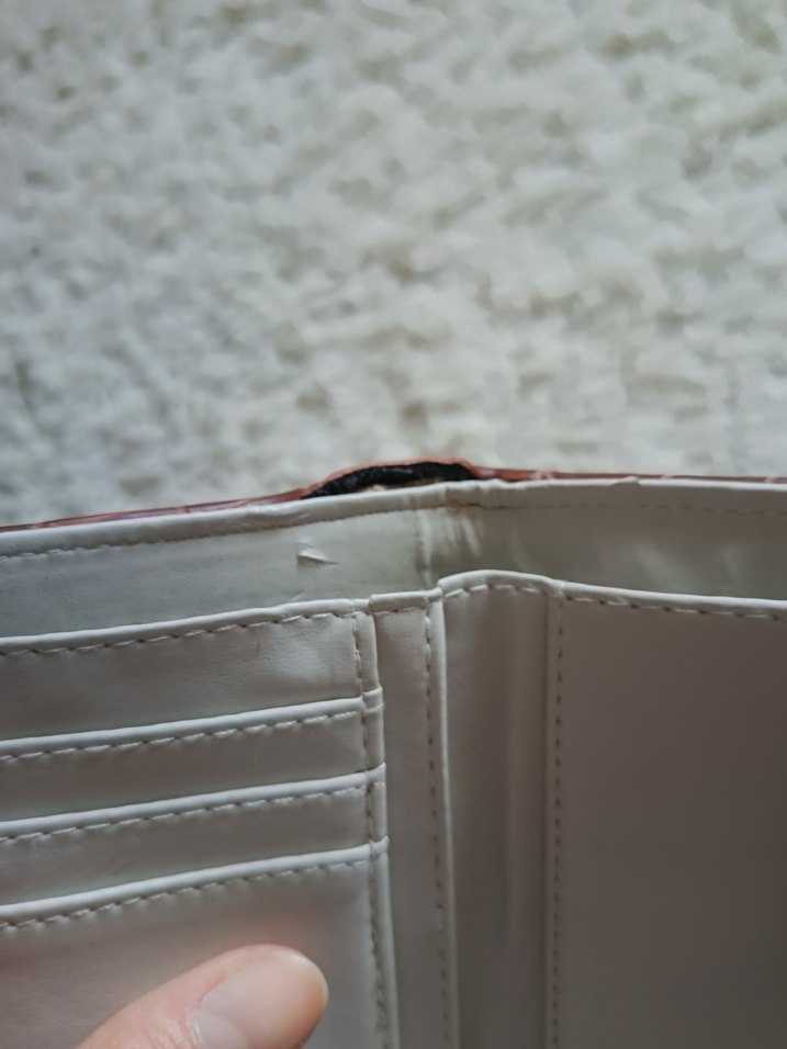 Kahverengi Yılan Desenli Kadın Deri cüzdan - Görsel 3