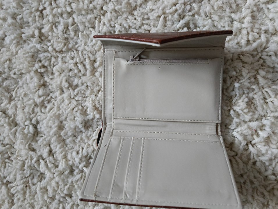 Kahverengi Yılan Desenli Kadın Deri cüzdan - Görsel 2