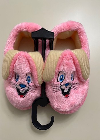 Kız Çocuk Pembe Baskılı Sıcak Ev Terliği Panduf