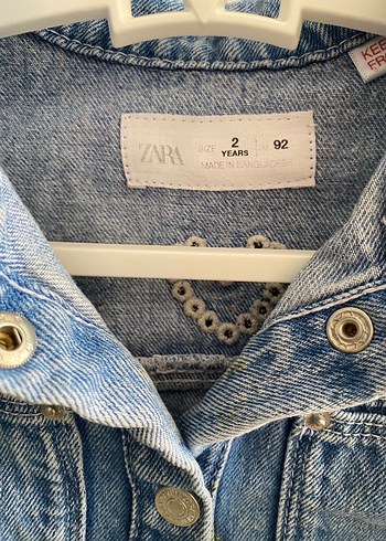 24-36 Ay Beden Zara Kız Çocuk Denim Kısa Kollu Elbise
