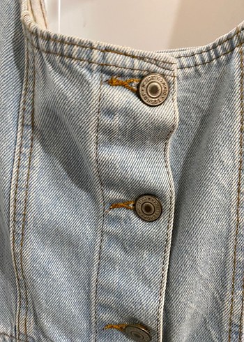 m Beden mavi Renk Mavi Denim Elbise Jile