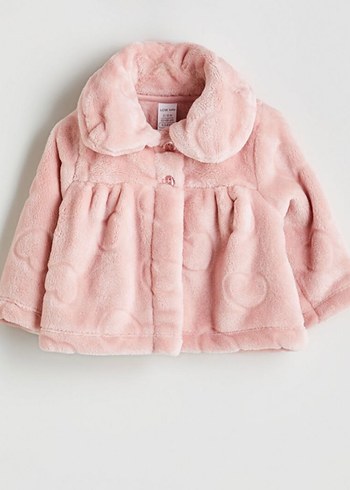 Kız Bebek Pembe Peluş Ceket