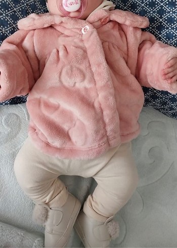 LC Waikiki Kız Bebek Pembe Peluş Ceket
