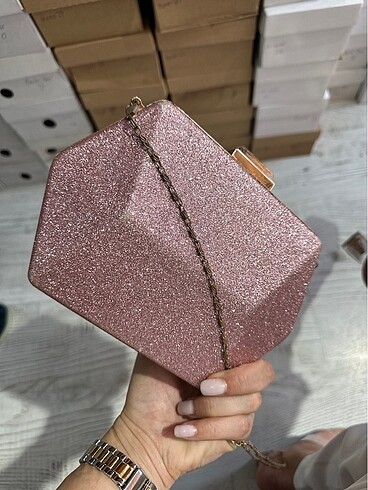  Beden pembe Renk Pembe abiye çanta