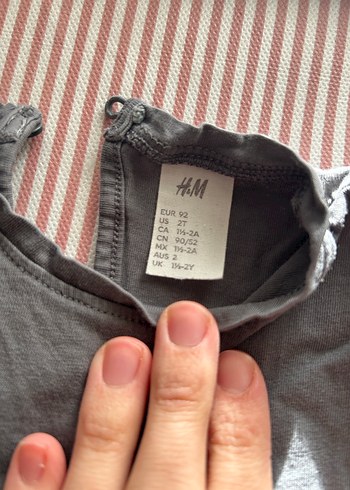 Kız Çocuk Gri Fırfırlı Uzun Kollu Bluz hm - Görsel 2