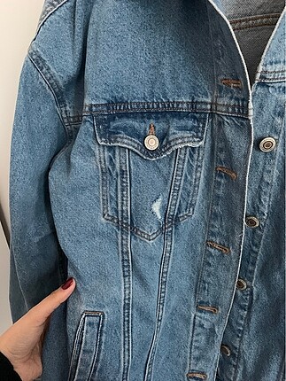 m Beden mavi Renk Bershka oversize denim ceket