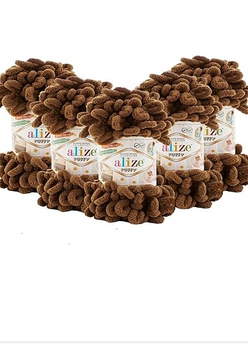 Alize Puffy El Örgü İpliği 5?li Paket - 416 Gri - 100 gr. 9 Mt. 