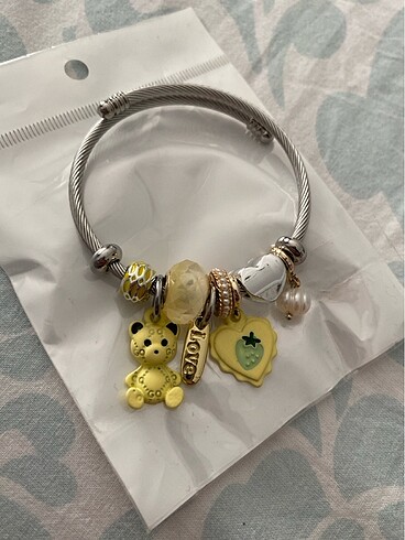 Accessorize Çelik charm bileklik