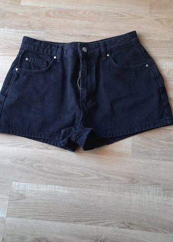 m Beden lacivert Renk Kadın Siyah Mini Denim Şort