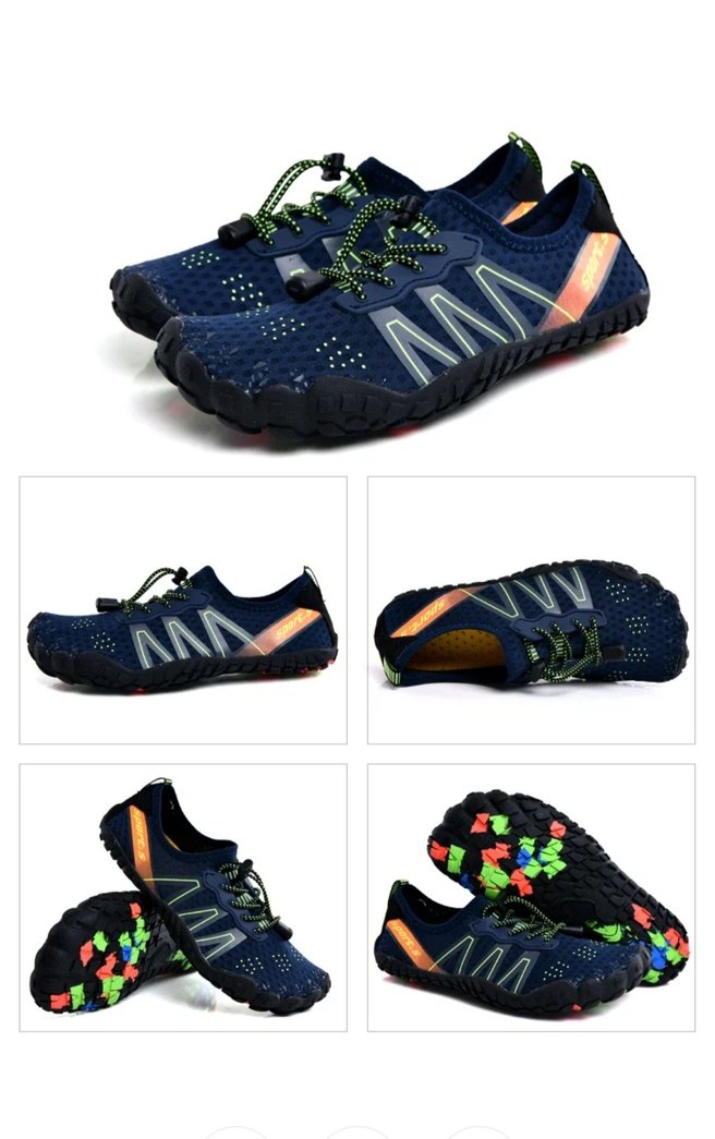 Bağcıklı Bay Bayan Mavi Su Ayakkabısı - Görsel 5