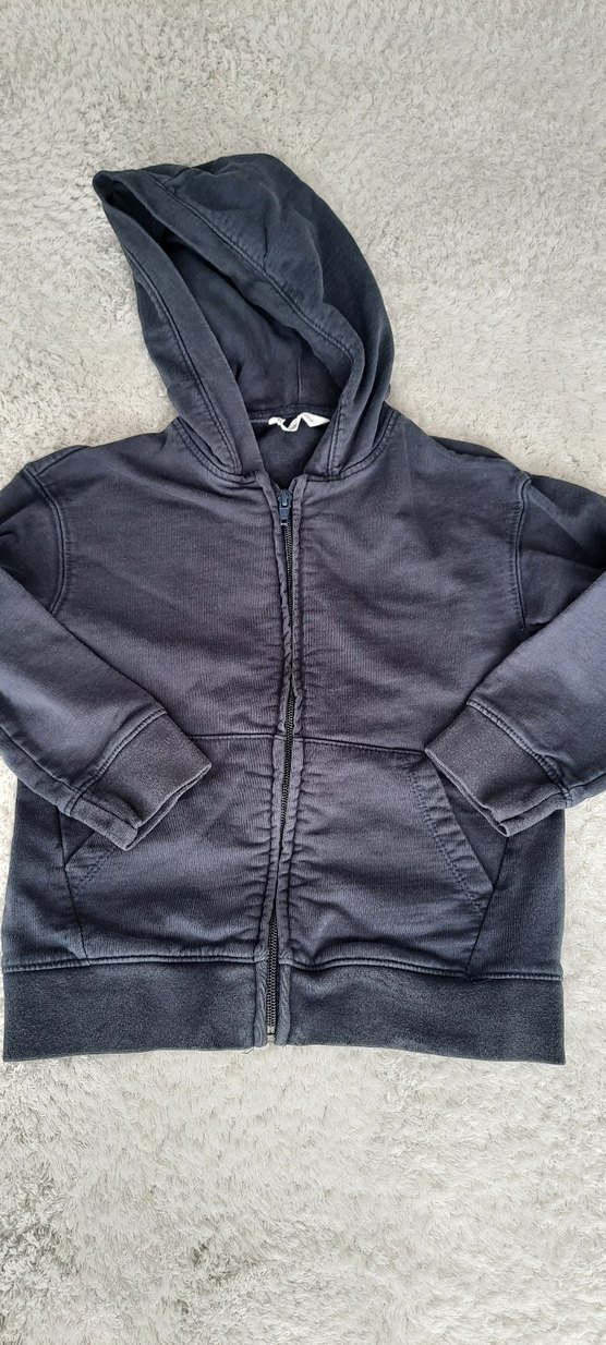 Çocuk Kapüşonlu Fermuarlı Gri Sweatshirt - Görsel 2