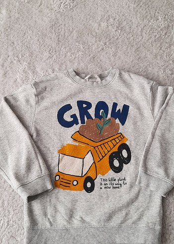 Gri Erkek Çocuk Baskılı Sweatshirt - Görsel 3