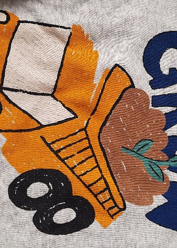 Gri Erkek Çocuk Baskılı Sweatshirt - Görsel 5