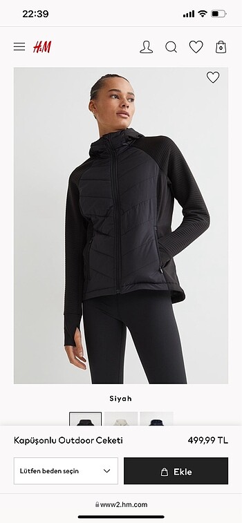 H&M spor hırka