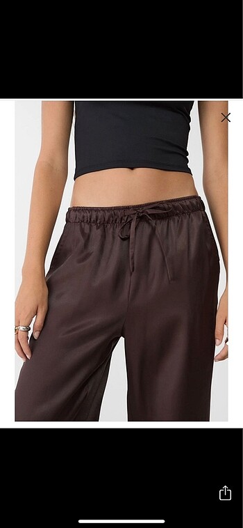 Zara acı kahve saten pantolon