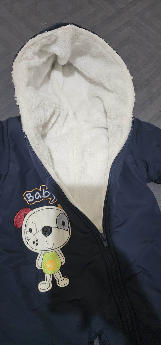 Renkli Baskılı lacivert Bebek Tulumu - Görsel 3